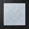Flat Round with Tree of Life Pendant Silicone Molds DIY-L071-04-4