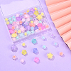 60G 4 Styles Frosted Transparent Acrylic Beads OACR-YW0002-66-5
