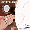 2Pcs Adjustable Brass Curb Chains Cowboy Hat Sweater Lariat Necklaces NJEW-UN0001-78P-3
