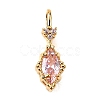 Brass Micro Pave Cubic Zirconia Pendants KK-F901-02C-G-1