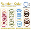 4 Sets 4 Colors Polyester Elastic Hair Accessories OHAR-TA0001-21-3