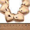 Iron 3D Heart Link Chain Choker Necklaces for Women NJEW-V003-02G-3
