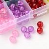 Spray Painted Transparent Crackle Glass Beads Strands CCG-X0002-B-3