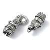 Tibetan Style 304 Stainless Steel Spring Gate Rings FIND-Z046-03AS-03-3