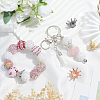 5Pcs 5 Colors Alloy Rhinestone Crown Beads FIND-SC0023-77-4