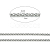 Tarnish Resistant 304 Stainless Steel Rolo Chains STAS-M032-42P-3.8mm-2