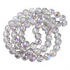 Electroplate Transparent Glass Beads Strands X-EGLA-N002-34B-C06-2