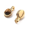Brass Tiger Eye Pendants KK-B129-10G-2