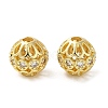 Rack Plating Brass Micro Pave Cubic Zirconia Beads KK-K377-12B-G-1