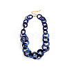 Acrylic Ring Oval Link Chain Necklaces FS-WG97EE9-01-1