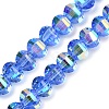 Electroplate Transparent Glass Beads Strands EGLA-B011-08A-AB08-1