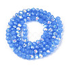 AB Color Plated Opaque Glass Rondelle Beads Strands EGLA-T029-4mm-09J-2