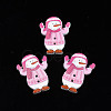 Christmas 2-Hole Spray Painted Maple Wooden Buttons WOOD-N005-46-1