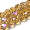 Electroplate Transparent Glass Beads Strands EGLA-A035-T10mm-L17-1