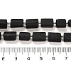 Frosted Natural Black Tourmaline Beads Strands G-G068-A26-01-5