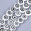 Handmade Evil Eye Lampwork Beads Strands LAMP-S191-02C-14-2