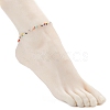 Glass Beaded Multi-strand Anklets AJEW-AN00428-4