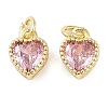 Real 18K Gold Plated Brass Inlaid Cubic Zirconia Charms ZIRC-L100-074G-08-1