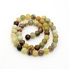 Natural Xiuyan Jade Round Bead Strands G-P070-71-8mm-2