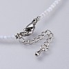 Natural Blue Lace Agate Beaded Necklaces NJEW-JN02492-04-3