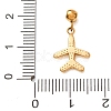 304 Stainless Steel Micro Pave Clear Cubic Zirconia Pendants CU-CBAB6EC-08G-3