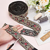 Sparkle Polyester Flower Embroidery Ribbons SRIB-WH0011-266B-3