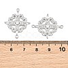 Brass Micro Pave Clear Cubic Zirconia Connector Charms CU-CBA7BFE-03E-P-3
