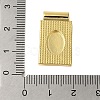 Rack Plating Brass Pave Natural Shell Rectangle Pendants KK-P279-02B-G-3