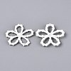 Spray Painted Alloy Flower Multi-Strand Links PALLOY-Q464-01A-3