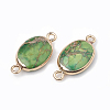 Electroplate Natural Regalite/Imperial Jasper/Sea Sediment Jasper Links connectors X-G-S329-017B-1