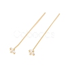 Brass Micro Pave Cubic Zirconia Stud Earring Findings CU-CBA4618-01G-01-1