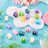 20Pcs UV Plating Opaque Acrylic European Beads OACR-TADJ0001-16E-4