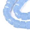 Imitation Jade Glass Beads Strands GLAA-R041-8x8mm-B06-3