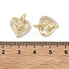 Brass Micro Pave Cubic Zirconia Pendants KK-D235-02G-04-3
