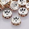 Brass Grade A Rhinestone Spacer Beads RB-A014-Z6mm-25S-1