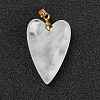 Natural Quartz Crystal Pendants X-G-E570-01G-12-3