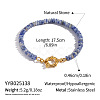 Natural Blue Spot Jasper Rondelle Beaded Bracelets OA9565-6-1