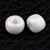 6/0 Opaque Colors Lustered Round Glass Seed Beads X-SEED-A012-4mm-121-2