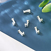 6Pcs 925 Sterling Silver Hollow Initial Beads STER-TA0001-53J-6