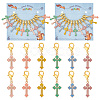 Alloy Enamel Pendant Locking Stitch Markers HJEW-AB00171-1