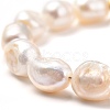 Natural Baroque Pearl Keshi Pearl Beaded Bracelets BJEW-JB05317-2