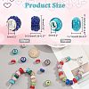 Nbeads 100Pcs 2 Style Polymer Clay Rhinestone & Resin European Large Hole Beads with Silver Color Plated Brass Cores FPDL-NB0001-04-2