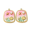 304 Stainless Steel Enamel Pendants STAS-L299-18G-01-1