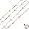 Anti-Tarnish Rhodium Plated 925 Sterling Silver Satellite Chains STER-F052-16P-3