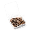 18Pcs 3 Style Walnut Wood Pendants WOOD-LS0001-43-7