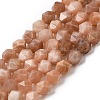 Natural Peach Moonstone Beads Strands G-Z119-A18-01-3