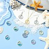 11Pcs 11 Colors Alloy Glass Pendants FIND-CJ0004-97-6
