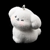 Flocking Opaque Resin Pendants RESI-G128-01Q-1