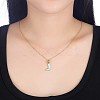 Fashion Tin Alloy Enamel Initial Pendant Necklaces NJEW-BB20973-J-2