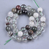 Natural Green Lodolite Quartz/Garden Quartz Beads Strands G-S333-4mm-036-2